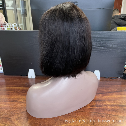 wholesale virgin hair vendors 4x4 bob wig, straight 150% density human hair lace wigs bob